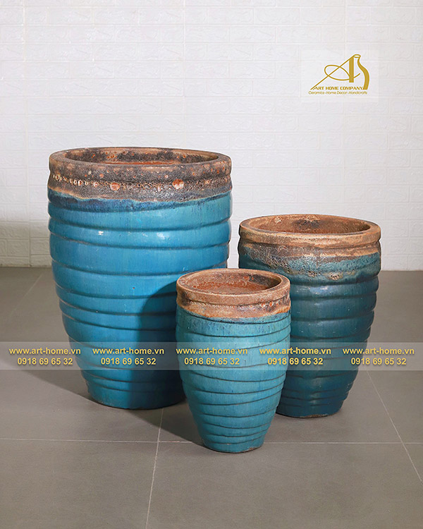 Bình chậu lu gốm men - Art Home Ceramics Company - Công Ty TNHH Một Thành Viên Nhà Đẹp Bình Dương